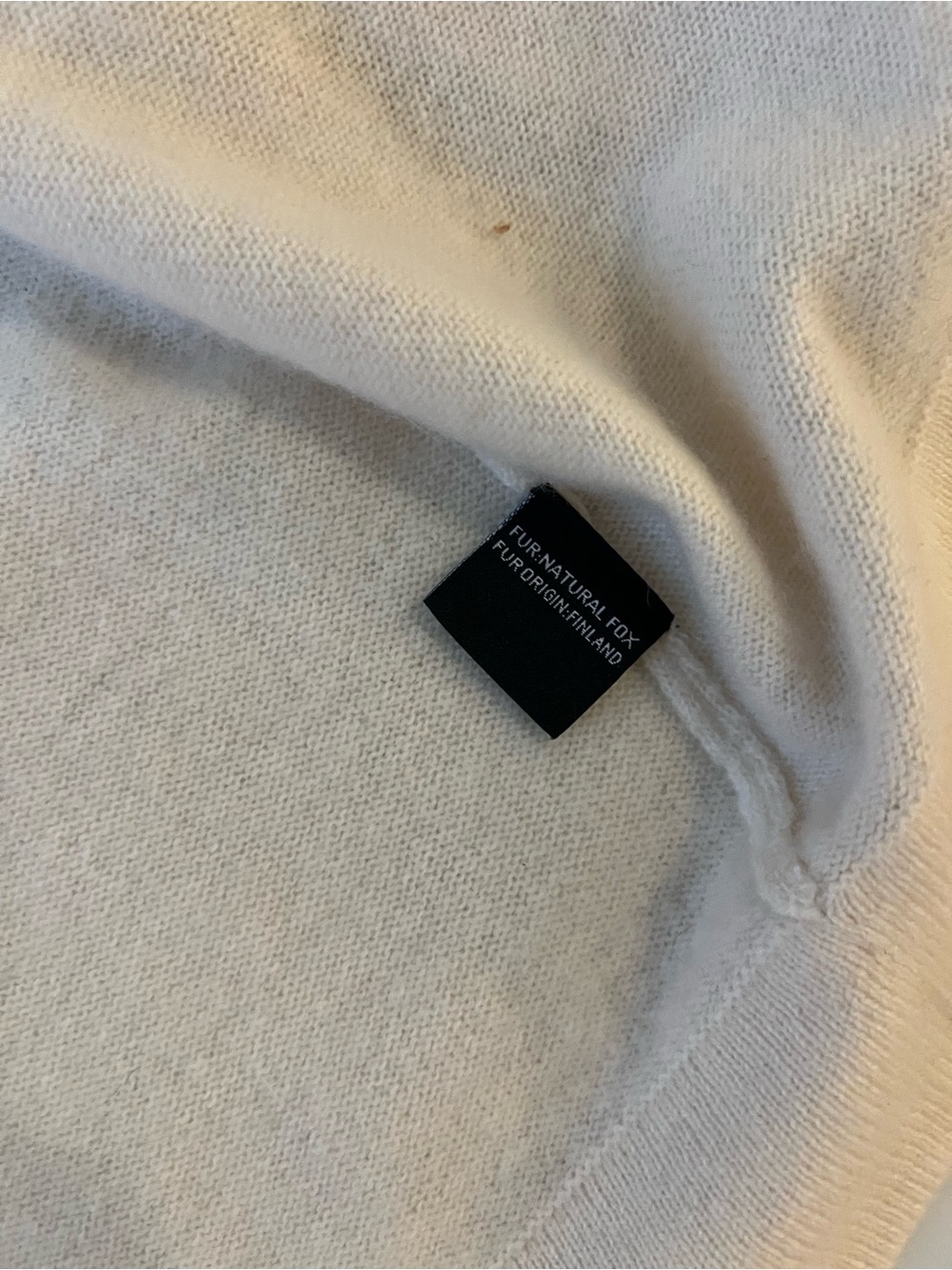 Bloomingdale's cashmere and genuine fox fur ivory cardigan - Picture 5 of 7